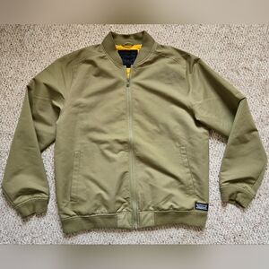 Levi's Olive Green Bomber Jacket with Yellow Lining